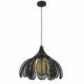 Kamala 1 Light Wicker Outdoor Pendant Light Coastal Boho Style Flower Handwoven