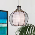 Kamala Transitional Black 12.75 Pendant Lighting Fixture