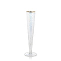 Kampari Slim Champagne Flutes With Gold Rim Set Of 4