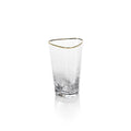Kampari Triangular Highball Glasses With Gold Rim Set Of 4