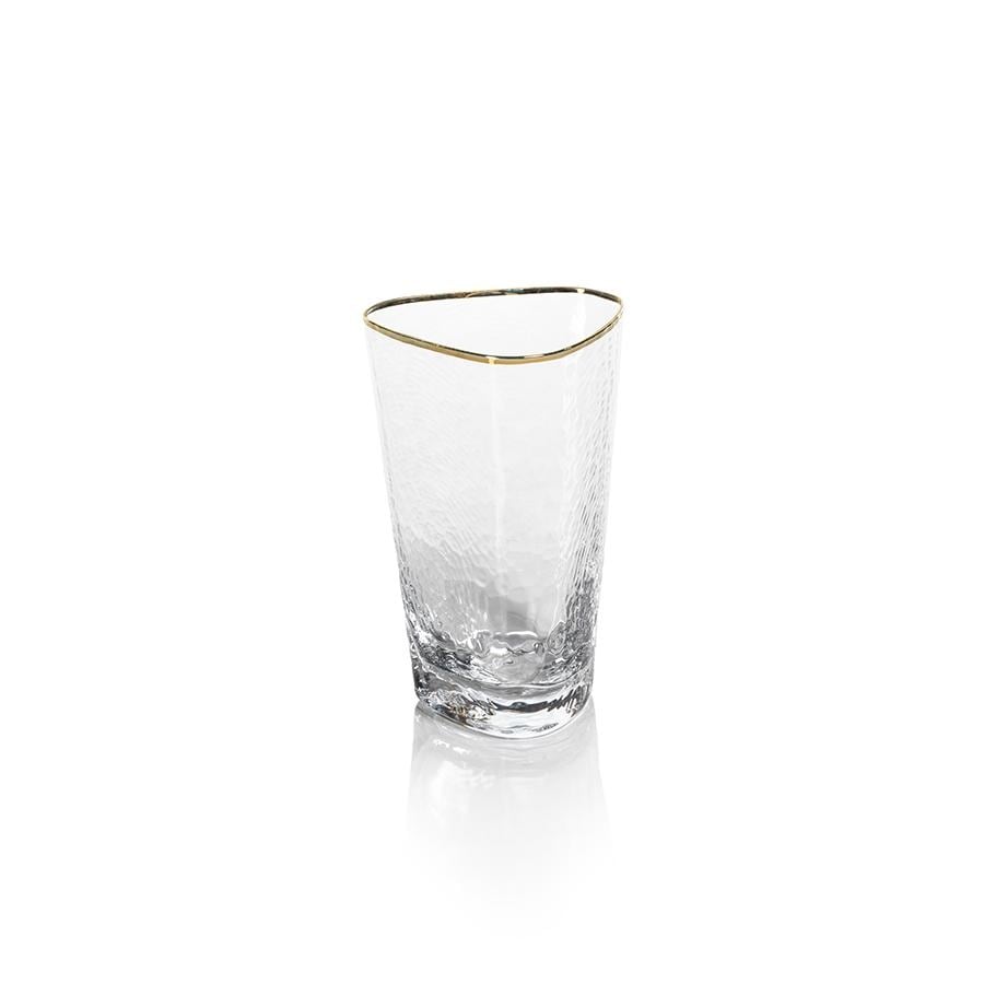 Kampari Triangular Highball Glasses With Gold Rim Set Of 4
