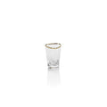 Kampari Triangular Shot Glasses With Gold Rim Set Of 6