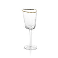 Kampari Triangular Wine Glasses With Gold Rim Set Of 4
