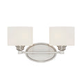 Kane 2 Light Bathroom Vanity Light In Satin Nickel