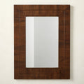 Kane Walnut Wood Round Wall Mirror 36in
