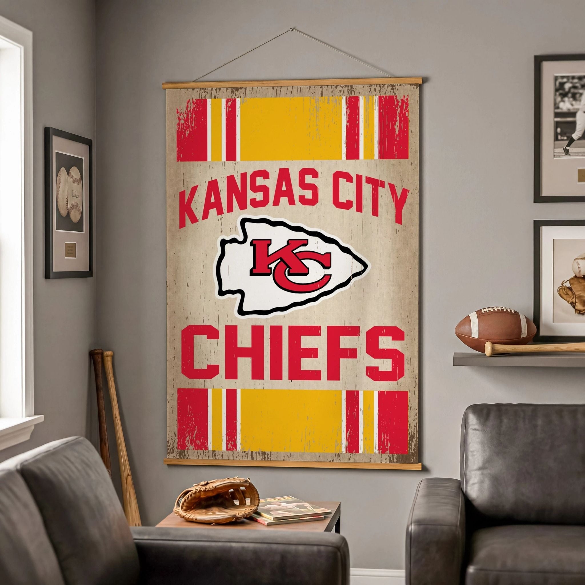 Kansas City Chiefs Canvas Wall Tapestry