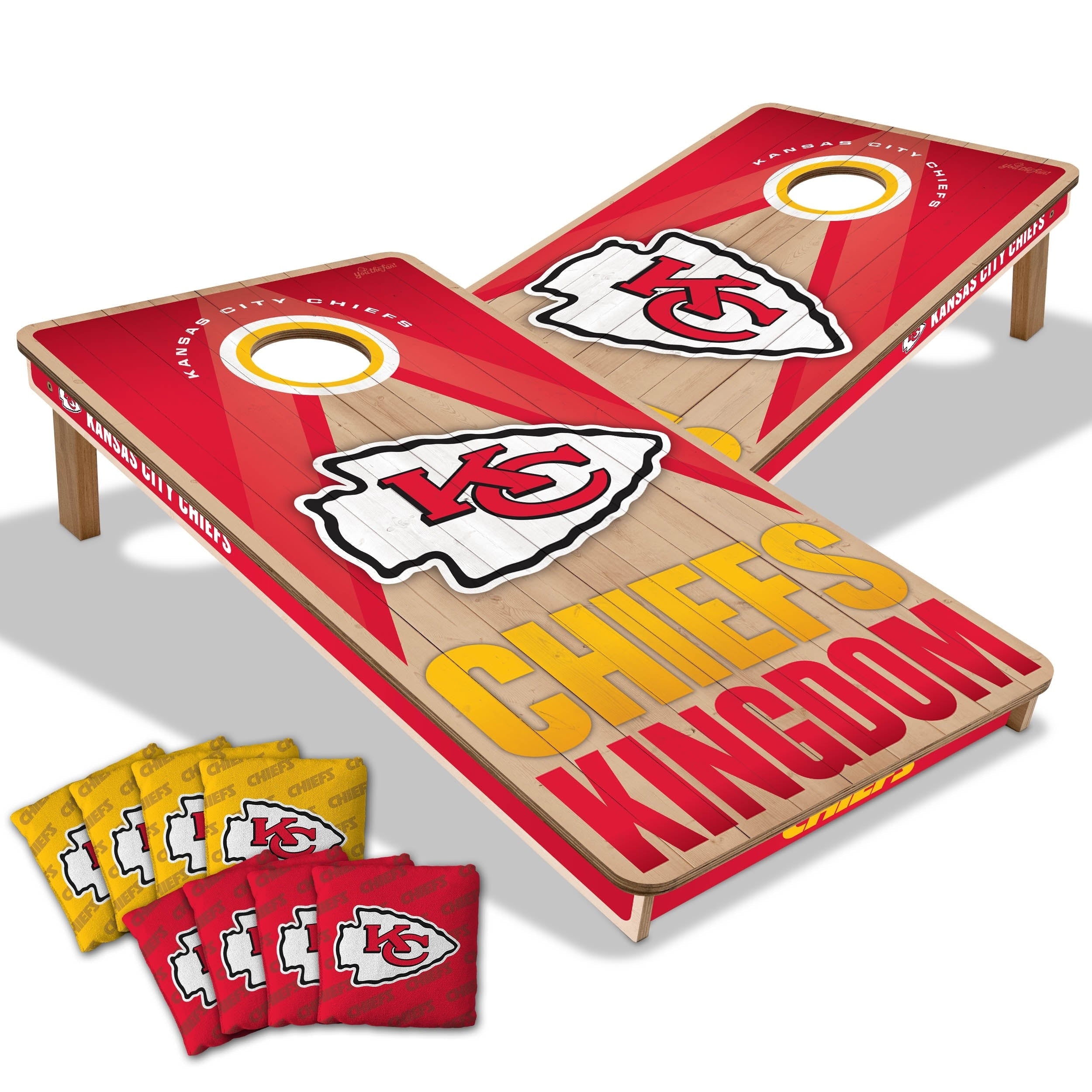 Kansas City Chiefs Nfl 2X4 Professional Cornhole Board Set
