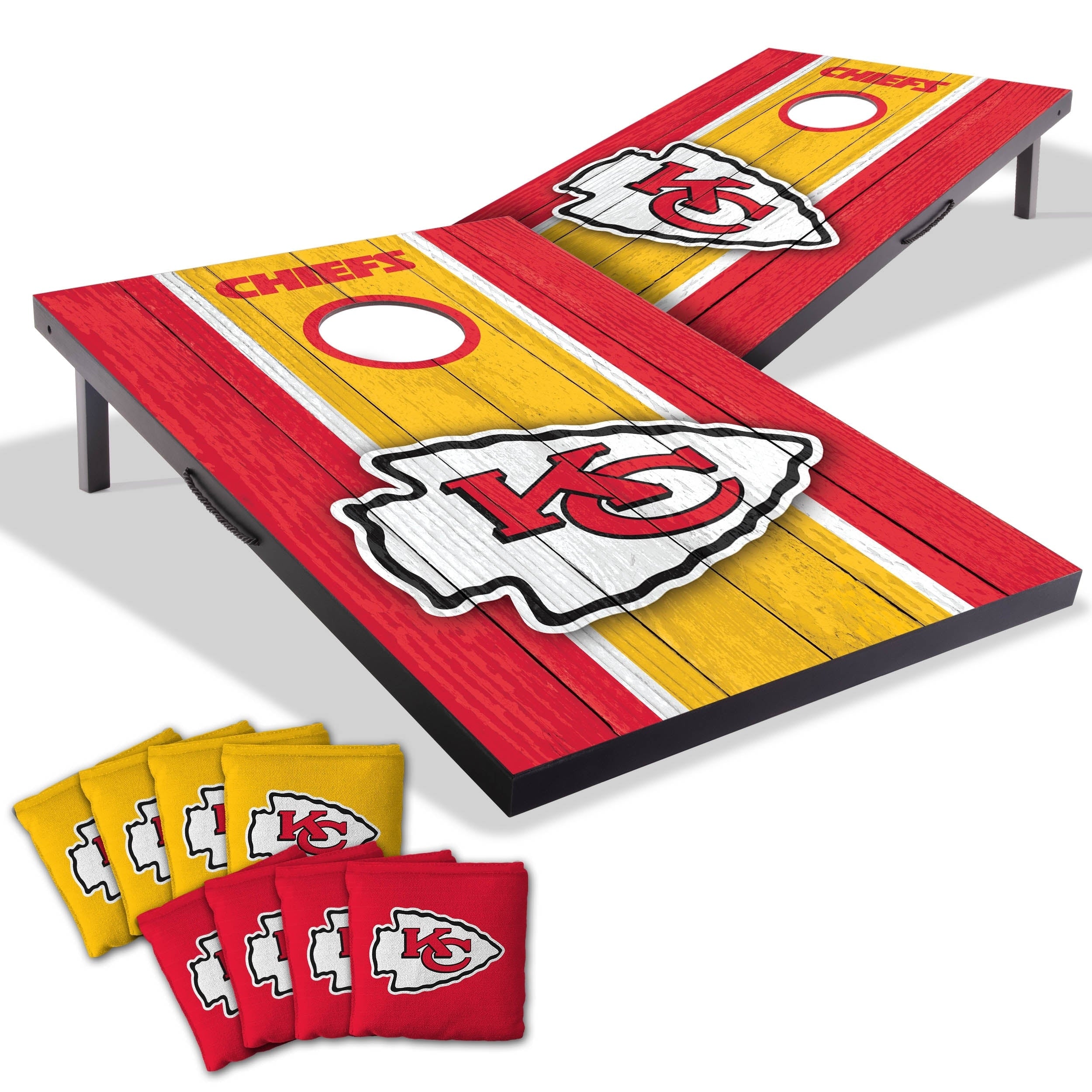 Kansas City Chiefs Nfl Compact 2X3 Tailgate Cornhole Board Set