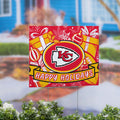 Kansas City Chiefs Yard Sign Happy Holidays 24 X 18