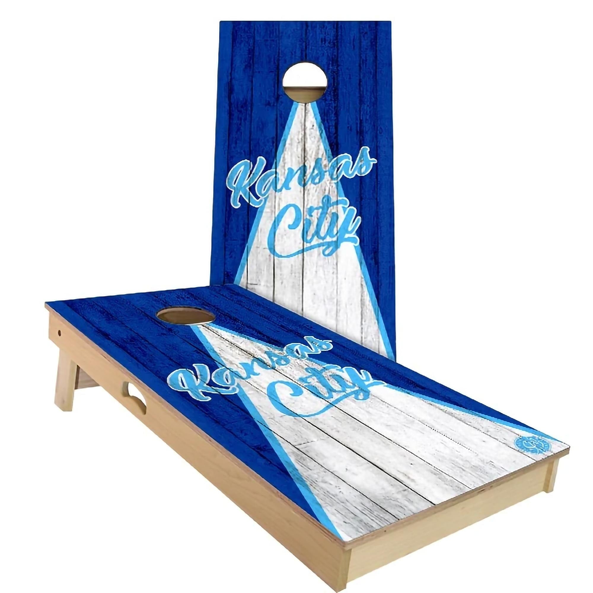 Kansas City Triangle Baseball Cornhole Set Choose Your Size Accessories