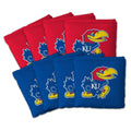 Kansas Jayhawks Ncaa Dual Sided Pro Stop Slide Cornhole Bags
