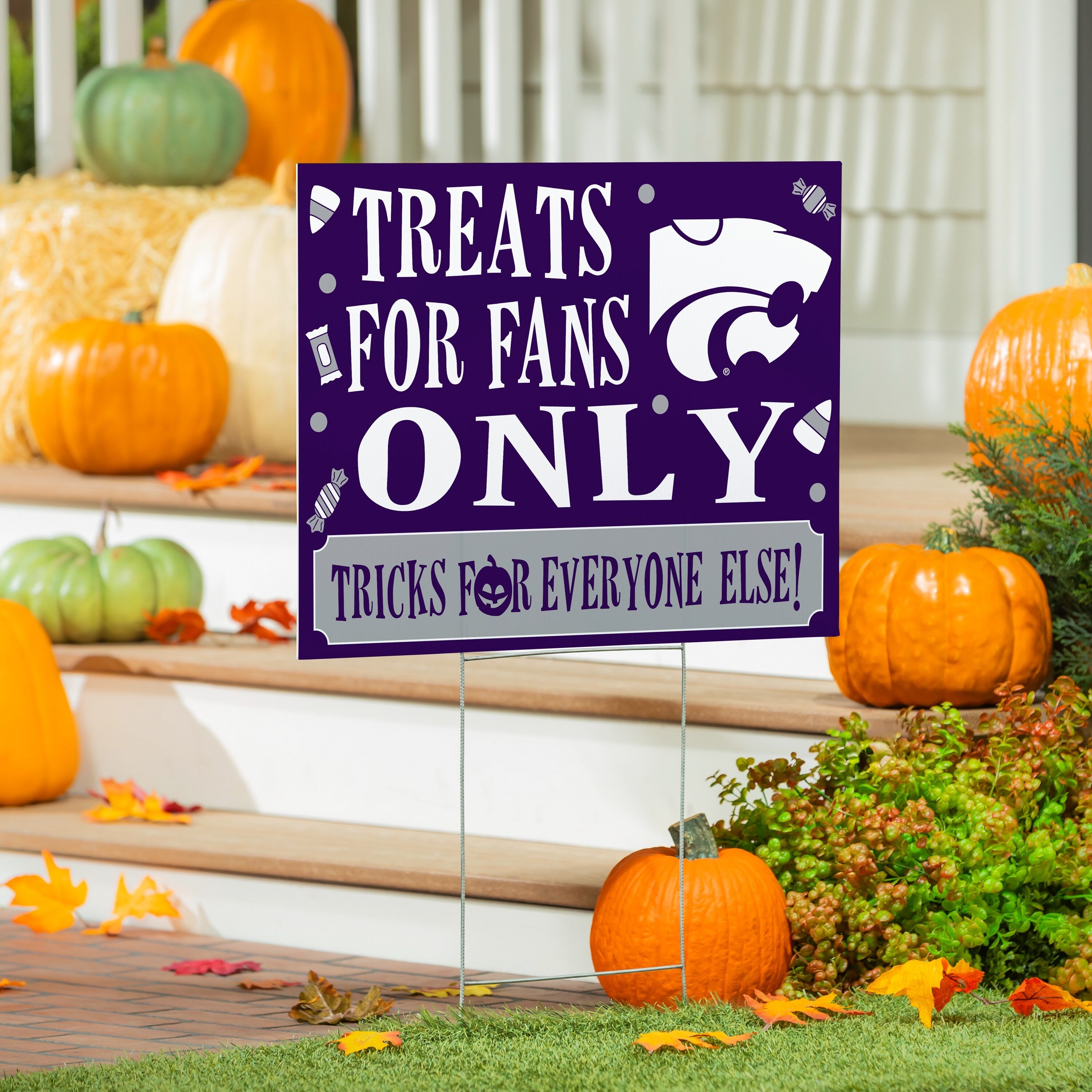 Kansas State University Yard Sign Halloween Treats For Fans