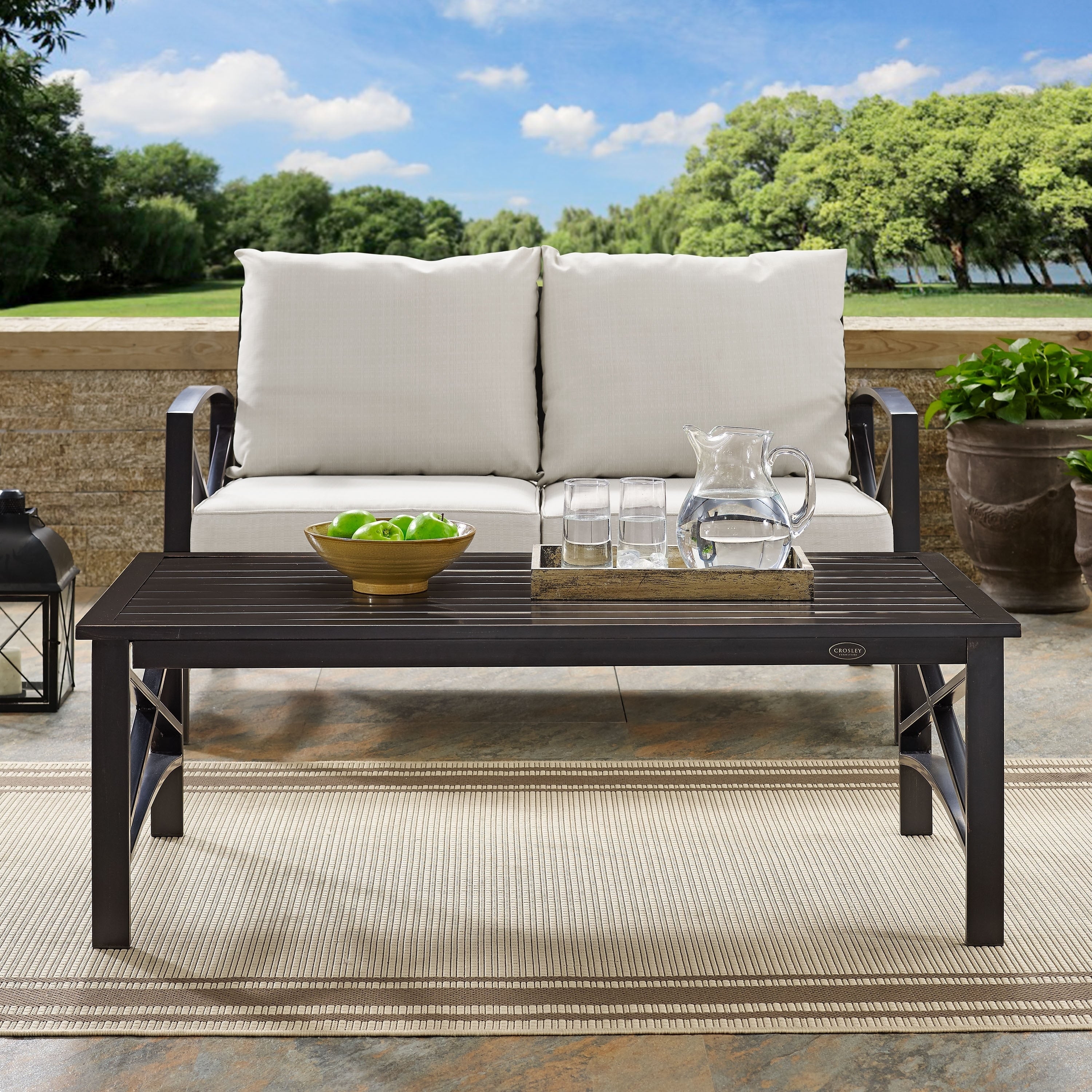 Kaplan Coffee Table In Oiled Bronze