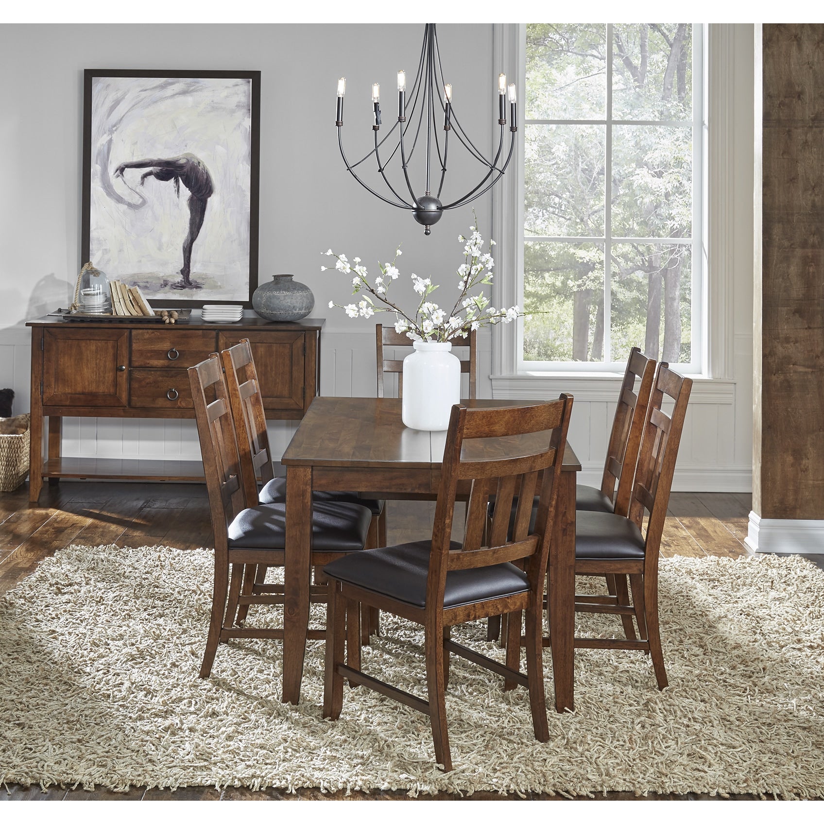 Karlina 8 Piece Solid Wood Dining Set