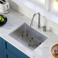 Karran 23 Undermount Single Bowl Stainless Steel Kitchen Sink Kit