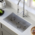 Karran 30 Undermount Large Single Bowl Stainless Steel Sink Kit