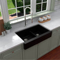 Karran Retrofit Apron Front Quartz Double Bowl Kitchen Sink
