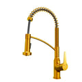 Karran Scottsdale Single Handle Pull Down Sprayer Kitchen Faucet In Brushed Gold