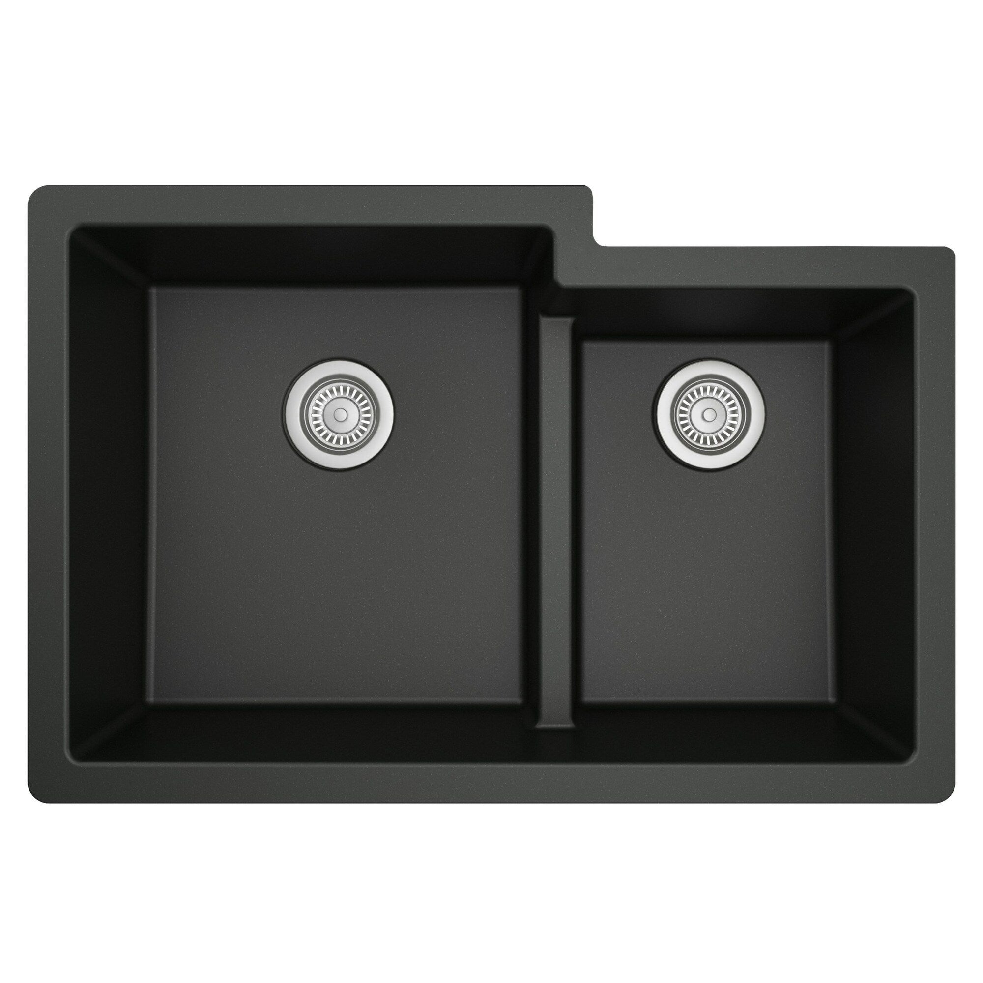 Karran Undermount Large Small Bowl Quartz Kitchen Sink 32 X 21.25 X 9