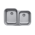 Karran Undermount Stainless Steel 32 In. Double Bowl Kitchen Sink