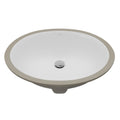 Karran Valera 18 Oval Undermount Vitreous China Bathroom Sink In White