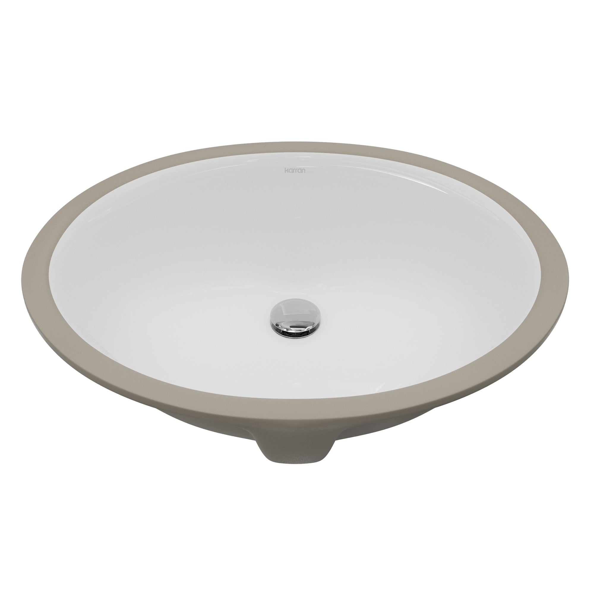 Karran Valera 18 Oval Undermount Vitreous China Bathroom Sink In White