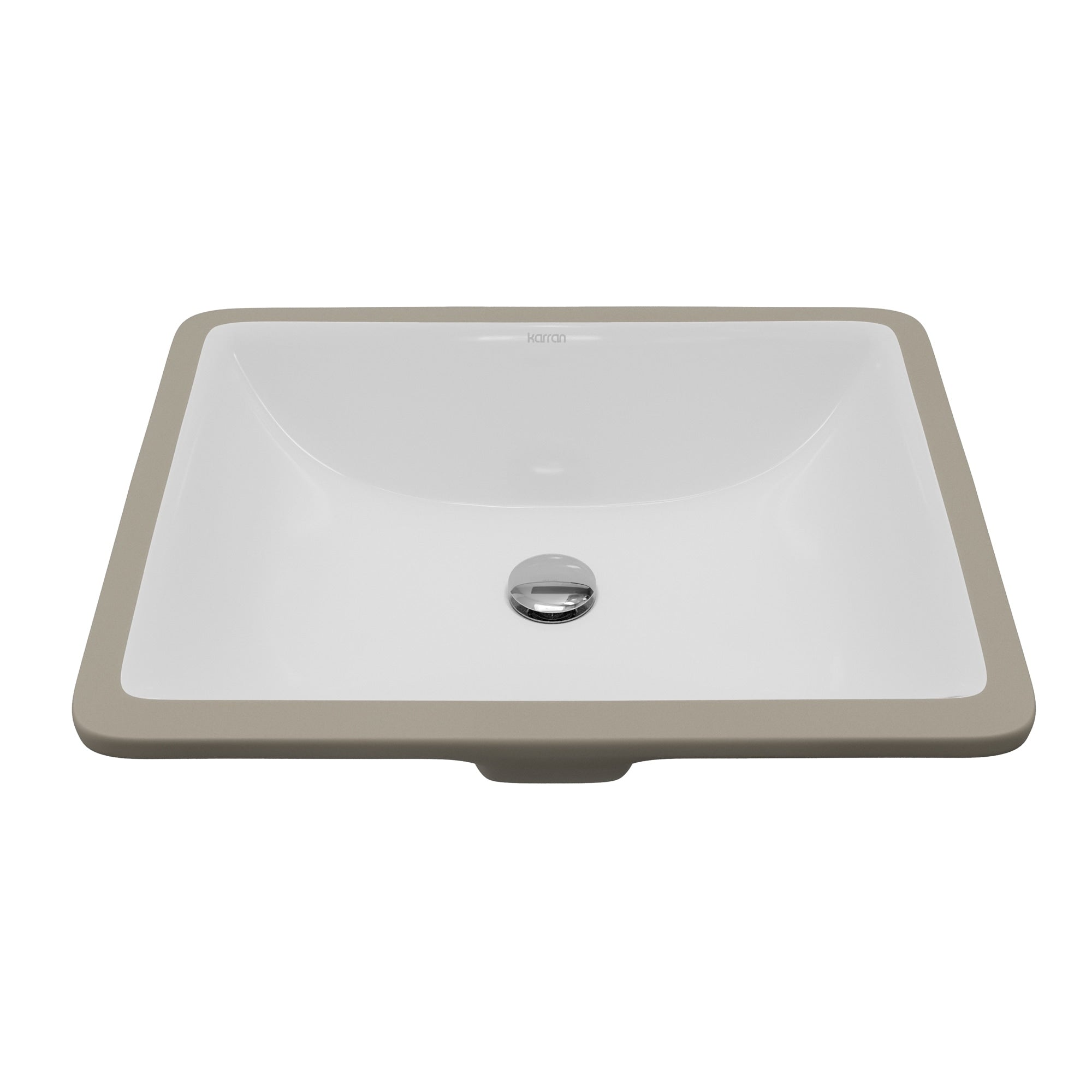 Karran Valera 18 Rectangular Undermount Vitreous China Bathroom Sink In White