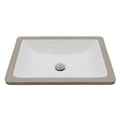 Karran Valera 18 Rectangular Undermount Vitreous China Bathroom Sink In White