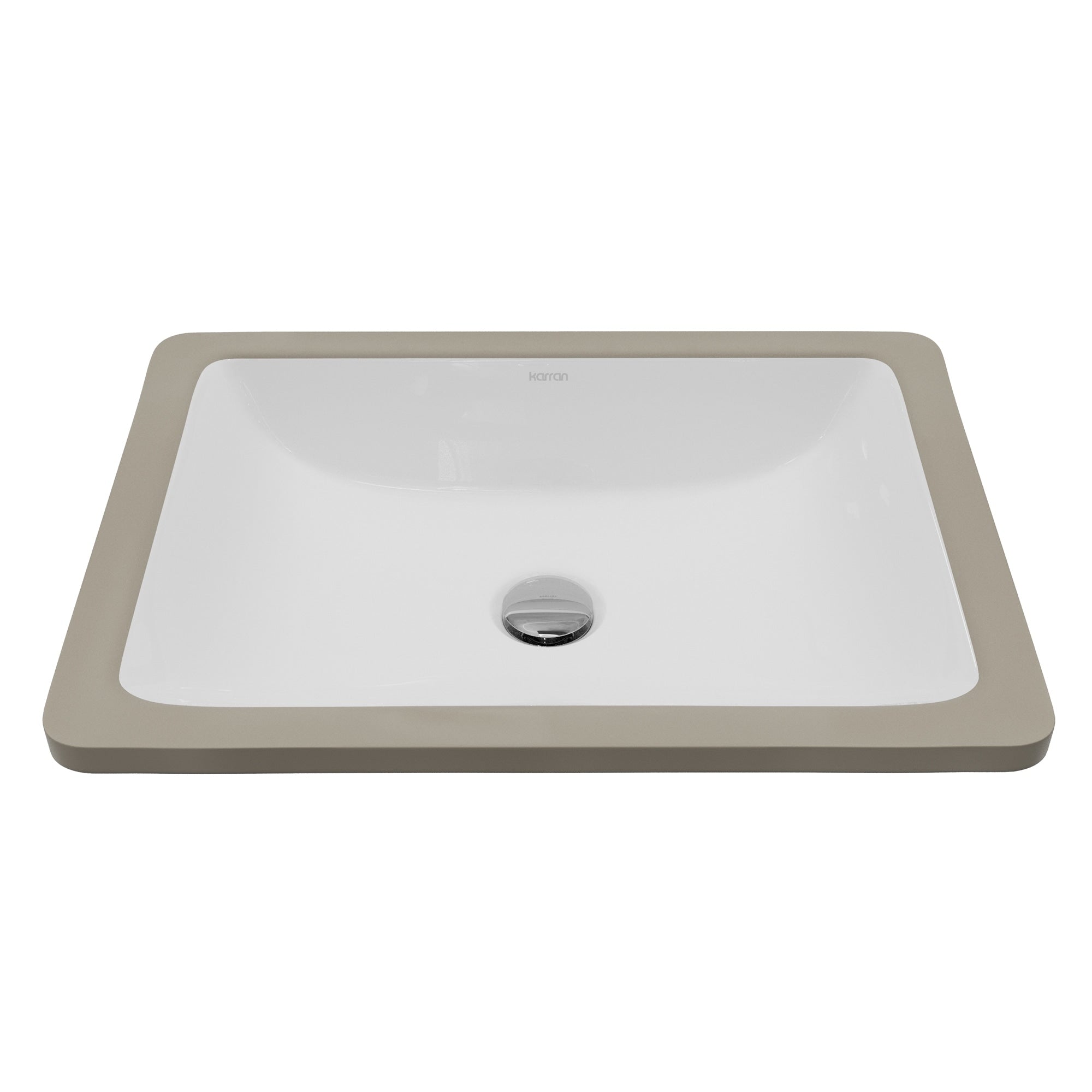 Karran Valera 18 Rectangular Undermount Vitreous China Bathroom Sink In White