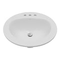 Karran Valera 20 Circular Top Mount Vitreous China Bathroom Sink In White
