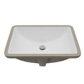 Karran Valera 20 Rectangular Undermount Vitreous China Bathroom Sink In White
