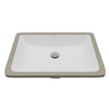 Karran Valera 20 Rectangular Undermount Vitreous China Bathroom Sink In White