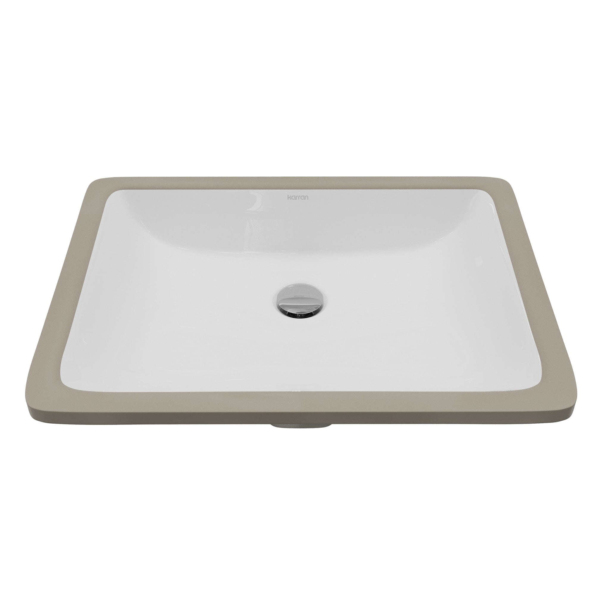 Karran Valera 20 Rectangular Undermount Vitreous China Bathroom Sink In White