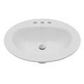 Karran Valera 21 Oval Top Mount Vitreous China Bathroom Sink In White