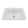 Karran Valera 21 Rectangular Top Mount Vitreous China Bathroom Sink In White