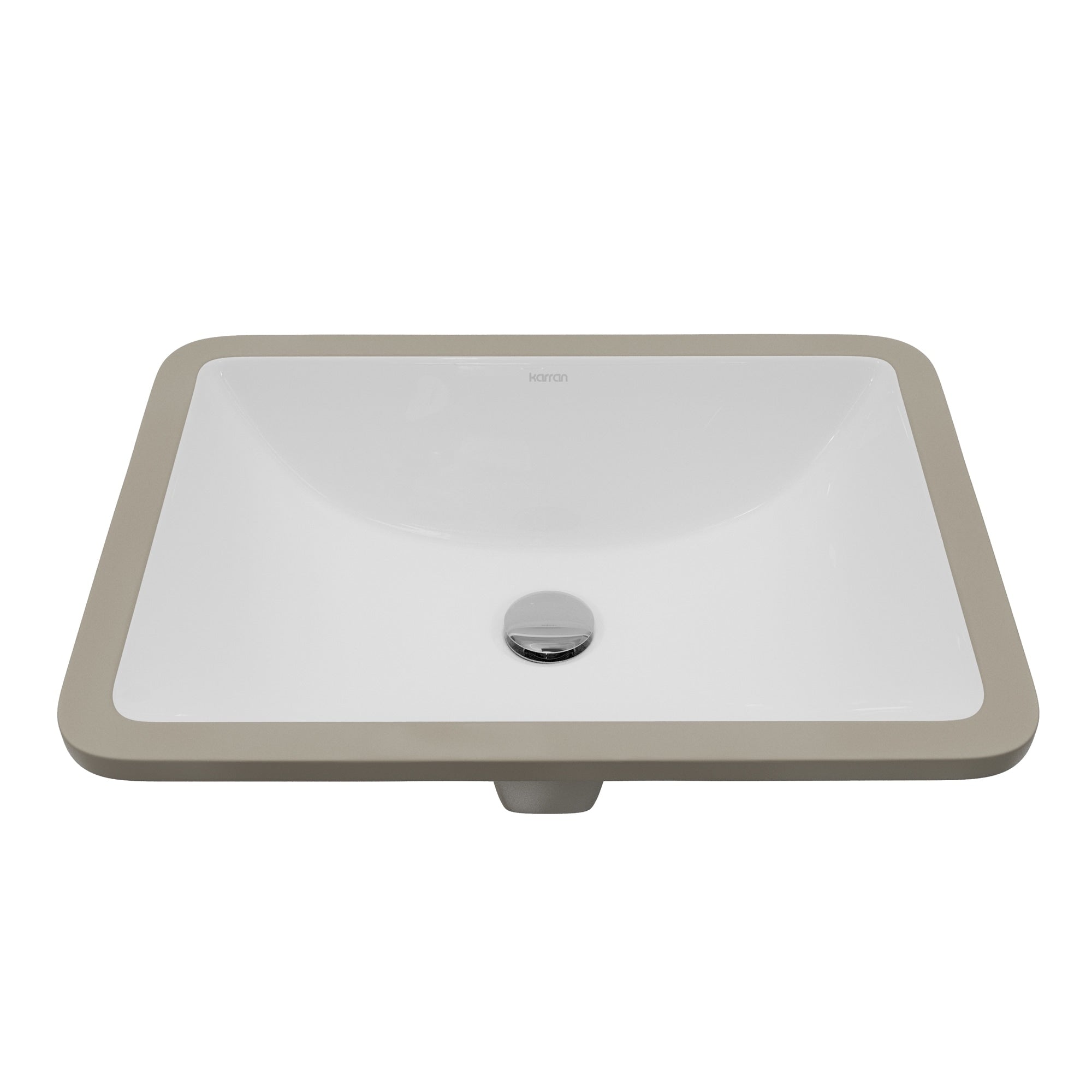 Karran Valera 21 Rectangular Undermount Vitreous China Bathroom Sink In White