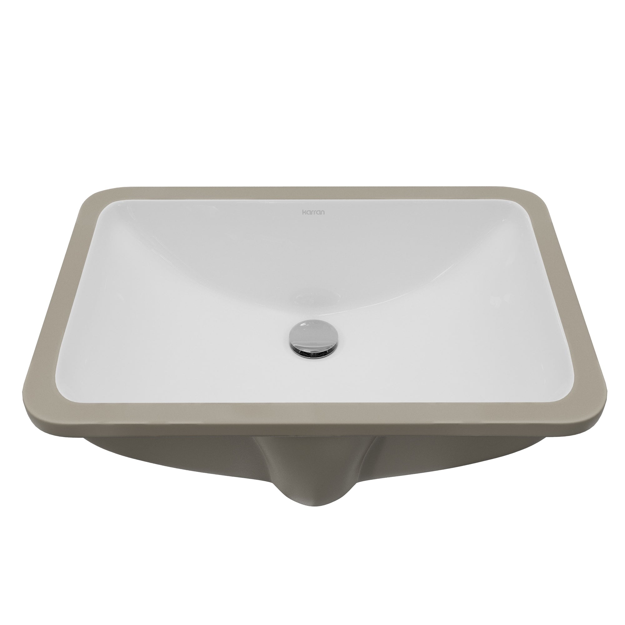 Karran Valera 21 Rectangular Undermount Vitreous China Bathroom Sink In White
