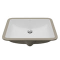 Karran Valera 21 Rectangular Undermount Vitreous China Bathroom Sink In White