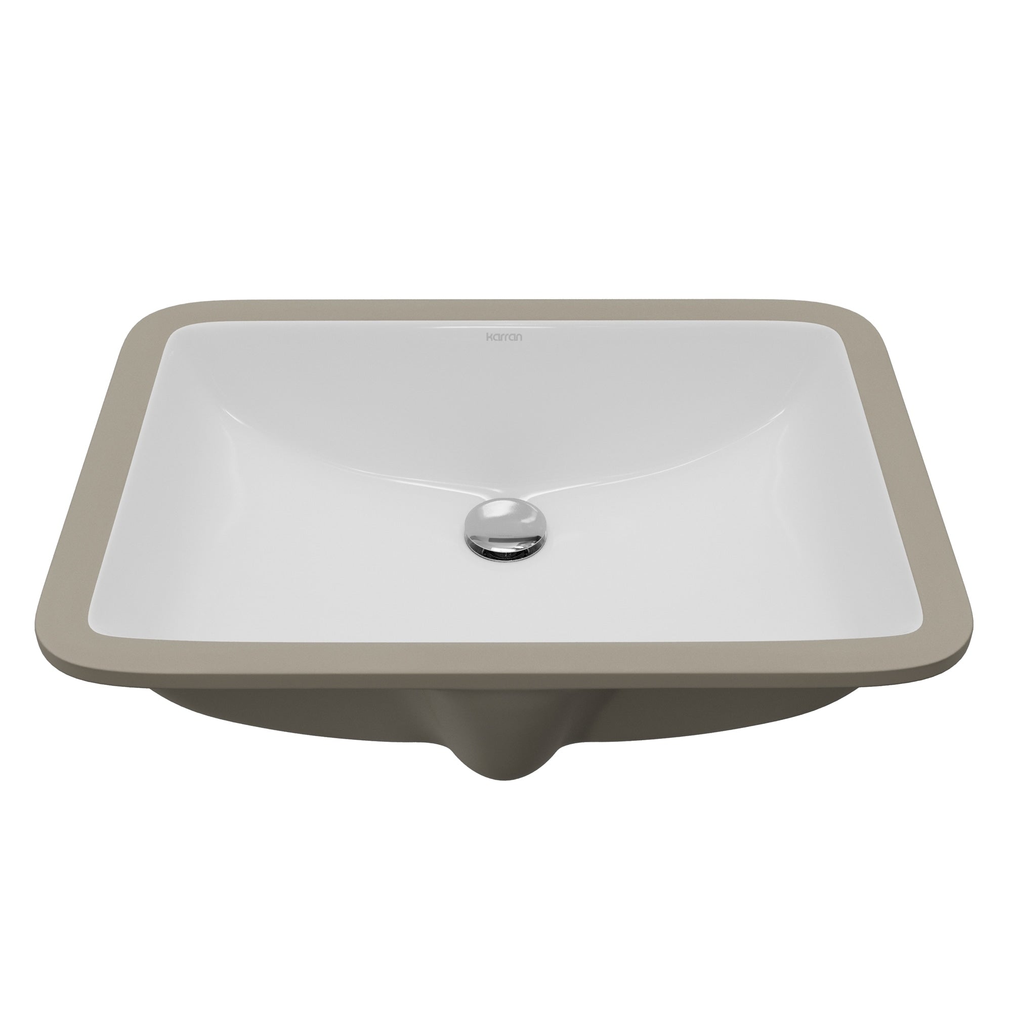 Karran Valera 21 Rectangular Undermount Vitreous China Bathroom Sink In White
