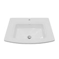 Karran Valera 23 Curved Rectangular Top Mount Vitreous China Bathroom Sink In White