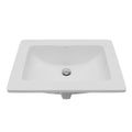Karran Valera 23 Rectangular Top Mount Vitreous China Bathroom Sink In White