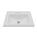 Karran Valera 23 Rectangular Top Mount Vitreous China Bathroom Sink In White