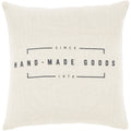 Karson Cream Modern Farmhouse Feather Down Throw Pillow 18 X 18