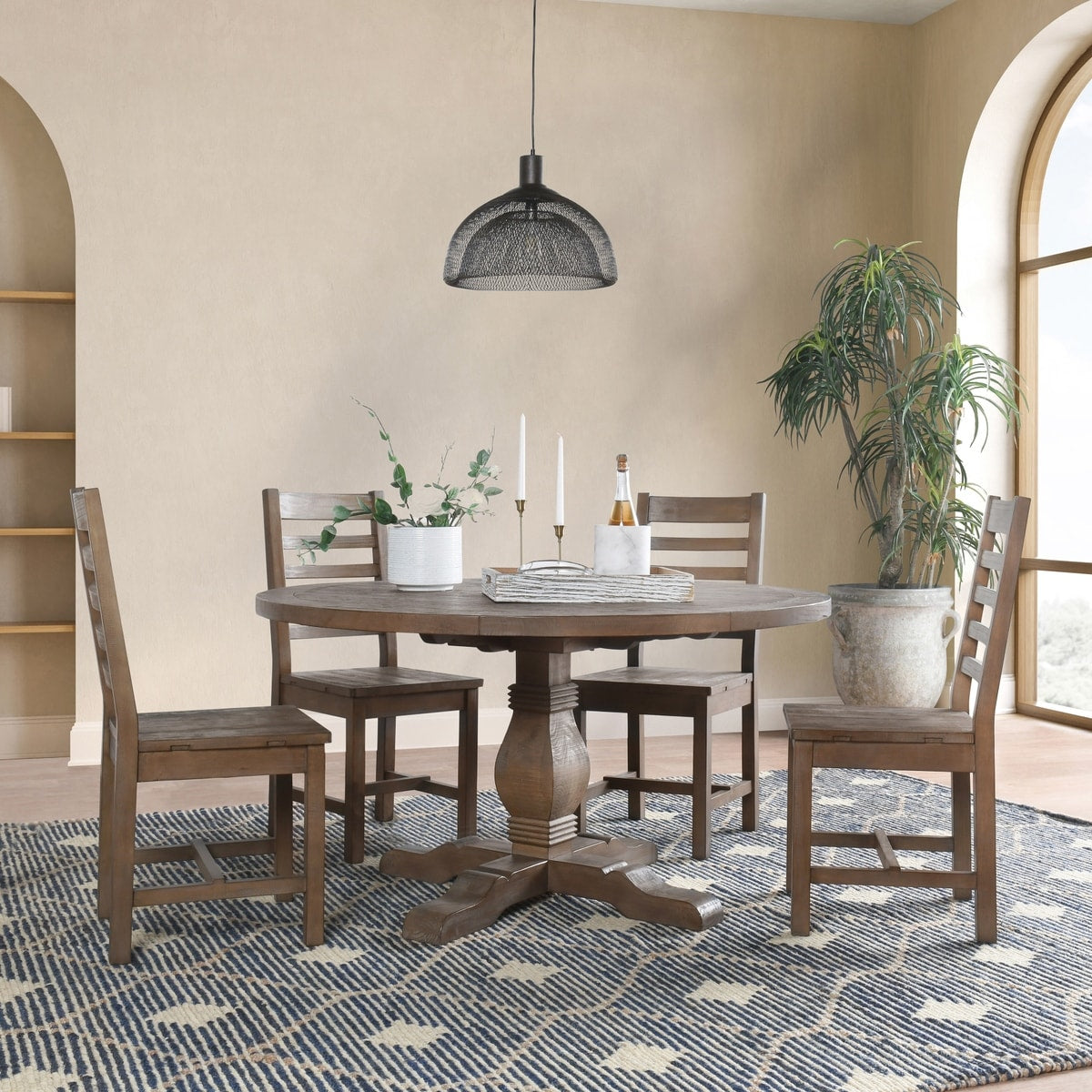 Kasey Reclaimed Pine Round Dining Table By Kosas Home