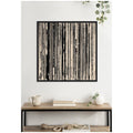 Kate And Laurel 33 Rpm Black And White Square By Robert Cadloff Framed Canvas Wall Art Print