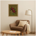 Kate And Laurel Aq Floral 2 By Annie Quigley Framed Mounted Canvas Wall Art Print