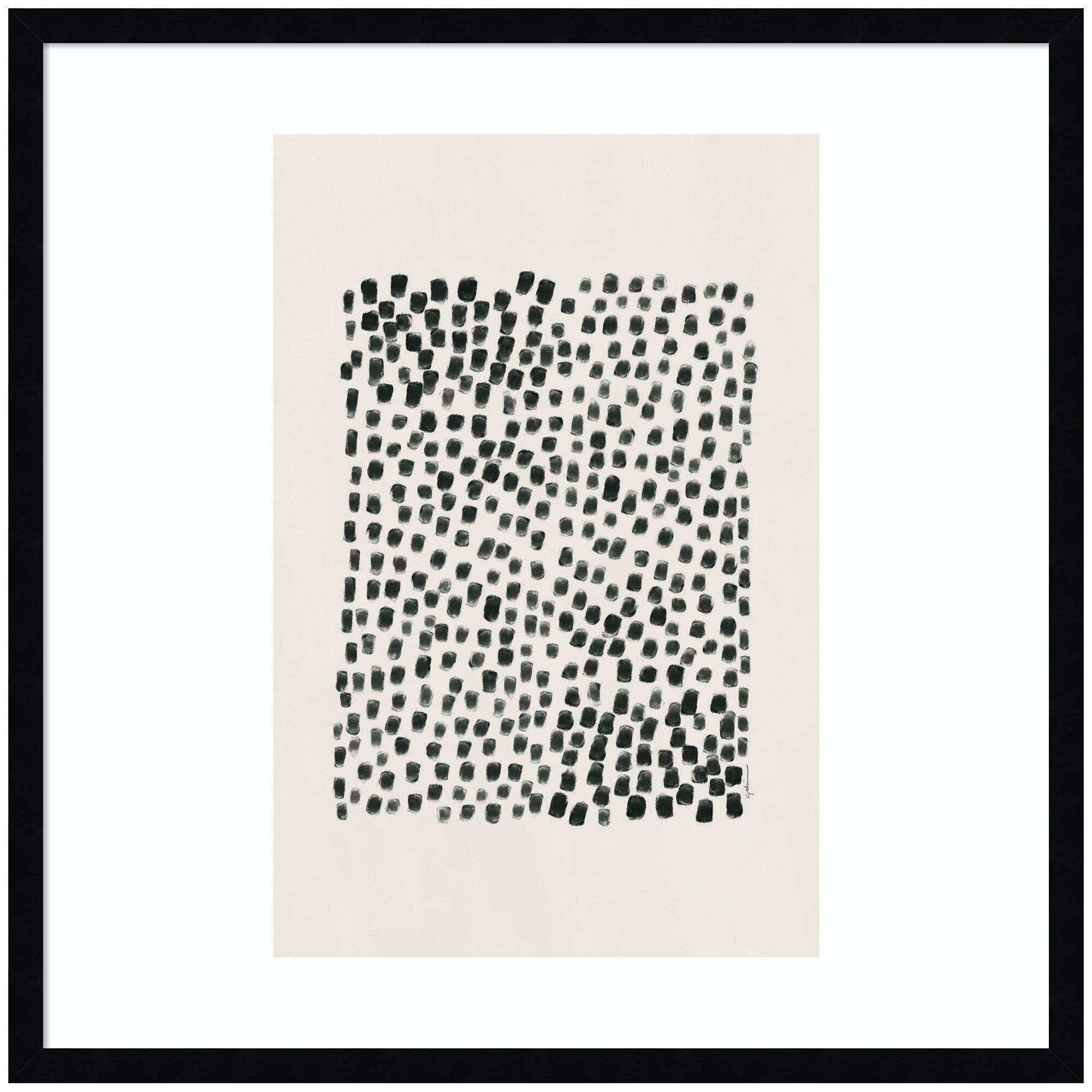 Kate And Laurel Abstract Black By Gabrielly Guedes Framed Wall Art Print