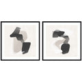 Kate And Laurel Abstract Neutral 01 02 2 Piece Framed Wall Art Print Set By Gabrielly Guedes