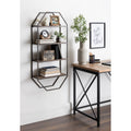 Kate And Laurel Adela Rustic Wood And Metal Wall Shelf 18.25X7.5X41