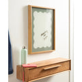 Kate And Laurel Agave Green Wavy Border By The Creative Bunch Studio Framed Glass Dry Erase Wall Art White Board 18 X 24